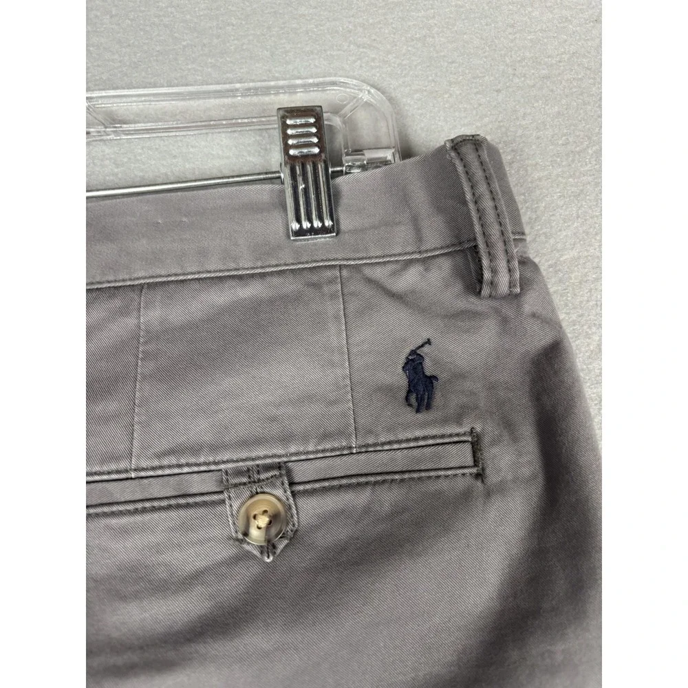 Polo Ralph Lauren Pants Mens 32x31 Gray Stretch Straight Fit Polo Chino Casual